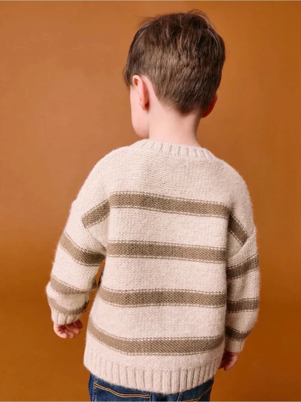 NWT NEXT Stripe Pumpkin Knit Sweater Neutral 2-3 YRS, 5-6 YRS, 6-7 YRS 🎃